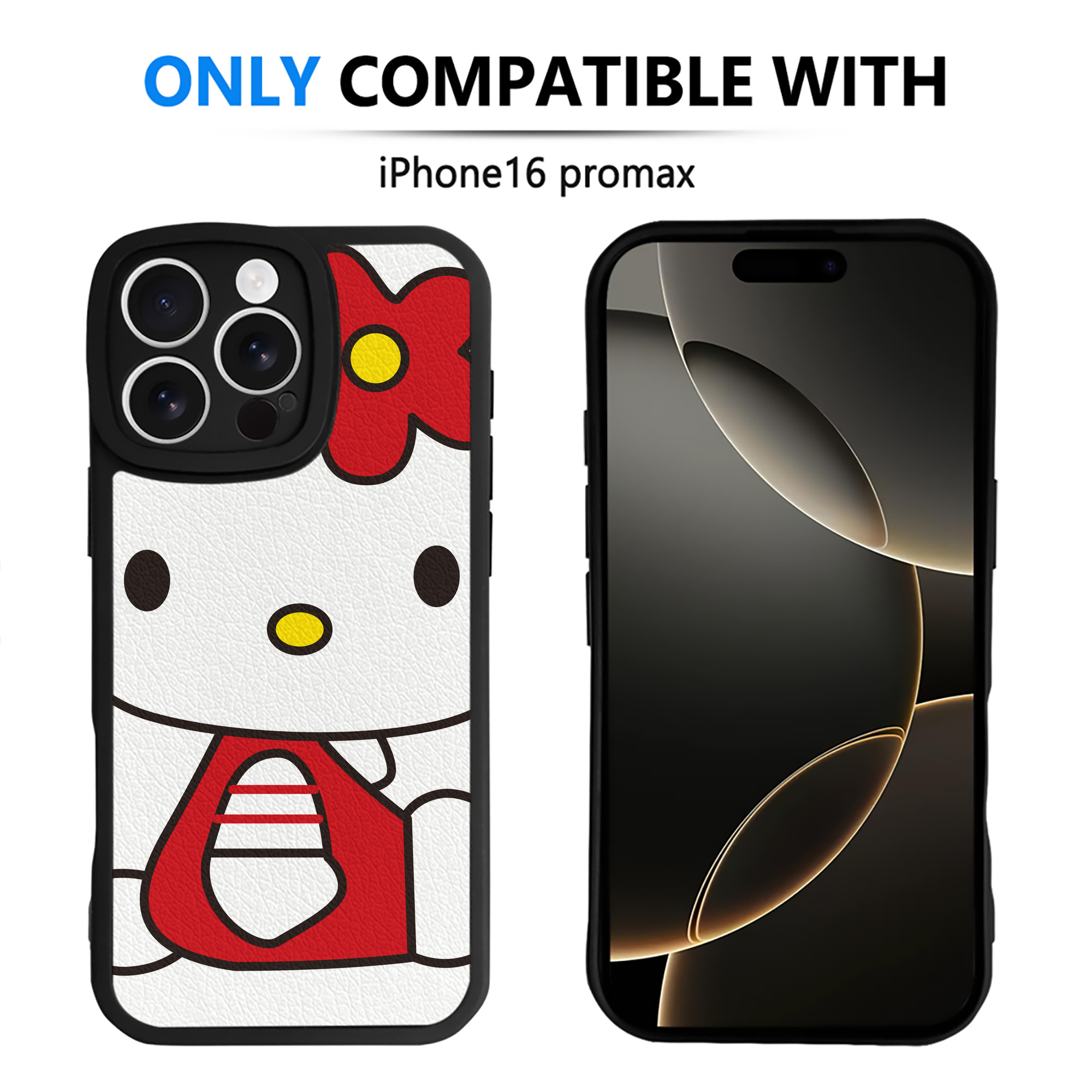 （画像用） Hello Kitty ハローキティ 【iPhone 16シリーズ対応】シリコンスマホケース（レザー調） 材質：シリコン